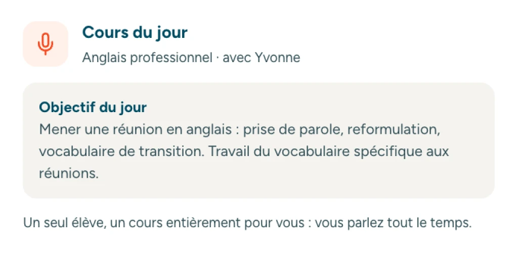 Cours individuels